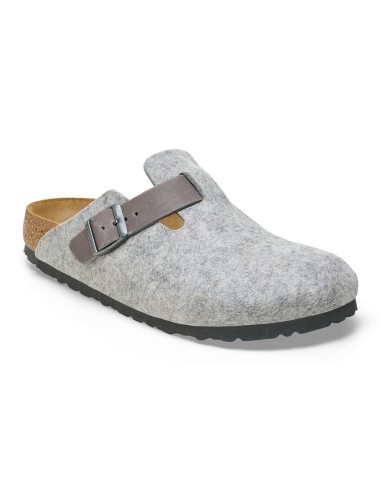 BIRKENSTOCK BOSTON REGULAR NATURAL LEATHER/ FELT plus qu'un jeu 