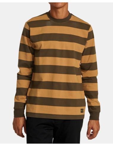 RVCA M CHAINMAIL STRIPE LS la colonne vertébrale