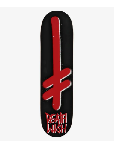 Deathwish Gang Logo Black Red Skate Deck - 8.25" rembourrage situé sous