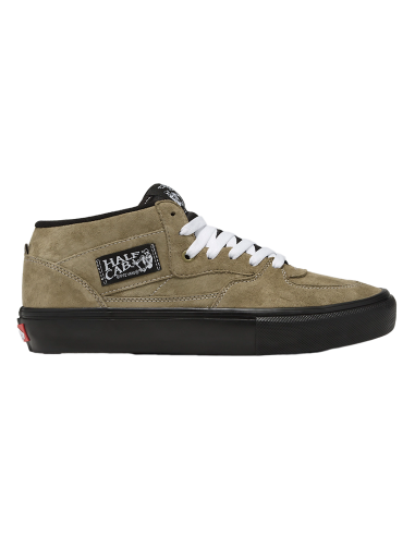 Vans Skate Half Cab Pig Suede Shoes- Olive/Black prix