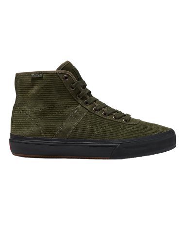 Vans Skate Crockett High Decon Corduroy Skate Shoe - Olive / Black pas cheres